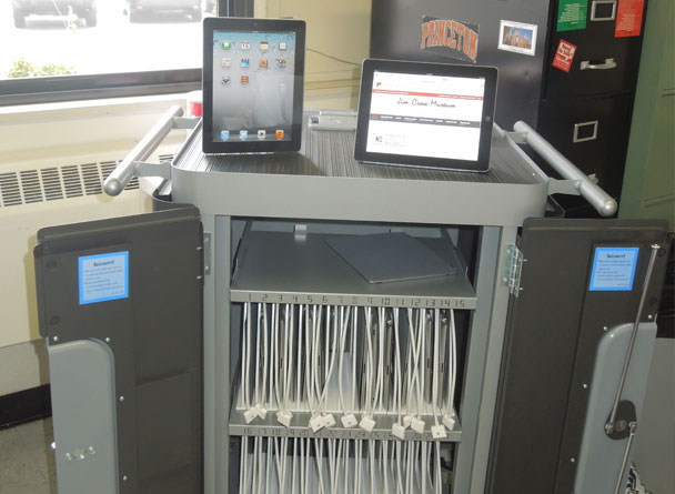 iPad tablets and cart